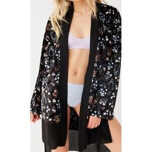 Out From Under Urban Outfitters Starlight Crush Velvet Robe Duster Women XS/S